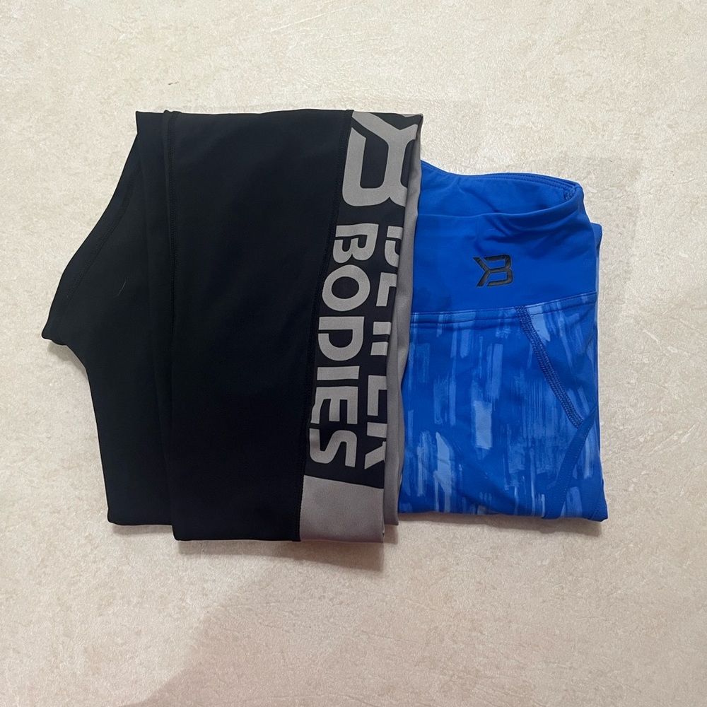 BETTER BODIES Blue Patterned Leggings